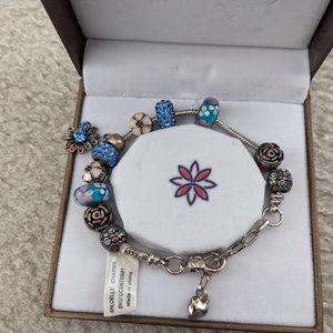 Khloelle charms blue bracelets